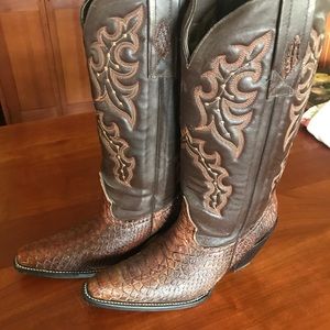 Python/Snake Skin Cowboy Boots